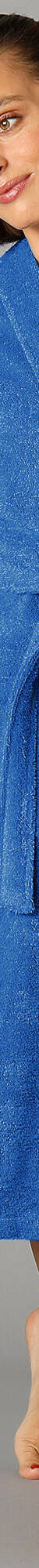 Peignoir mixte adulte col kimono éponge bouclette (bleu dur) Peignoir mixte adulte col kimono éponge bouclette (bleu dur)